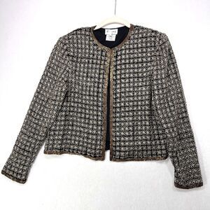 Vintage Stenay Jacket Women S Gold Black Silk Beaded Embroidered Bolero 80s